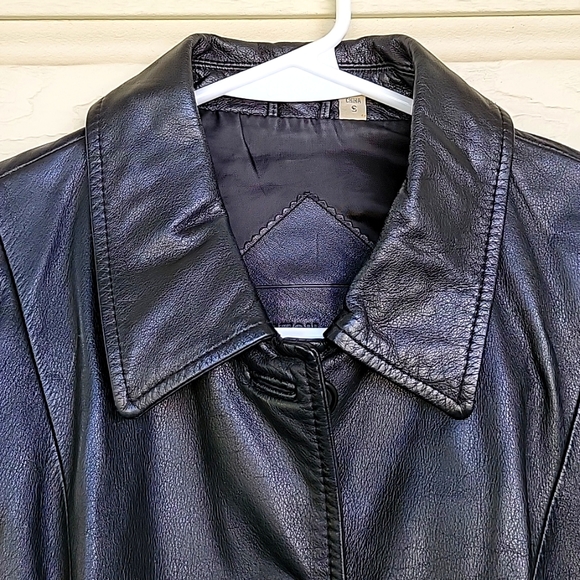 Preston & York genuine leather jacket Womens Black Size S - Picture 6 of 12